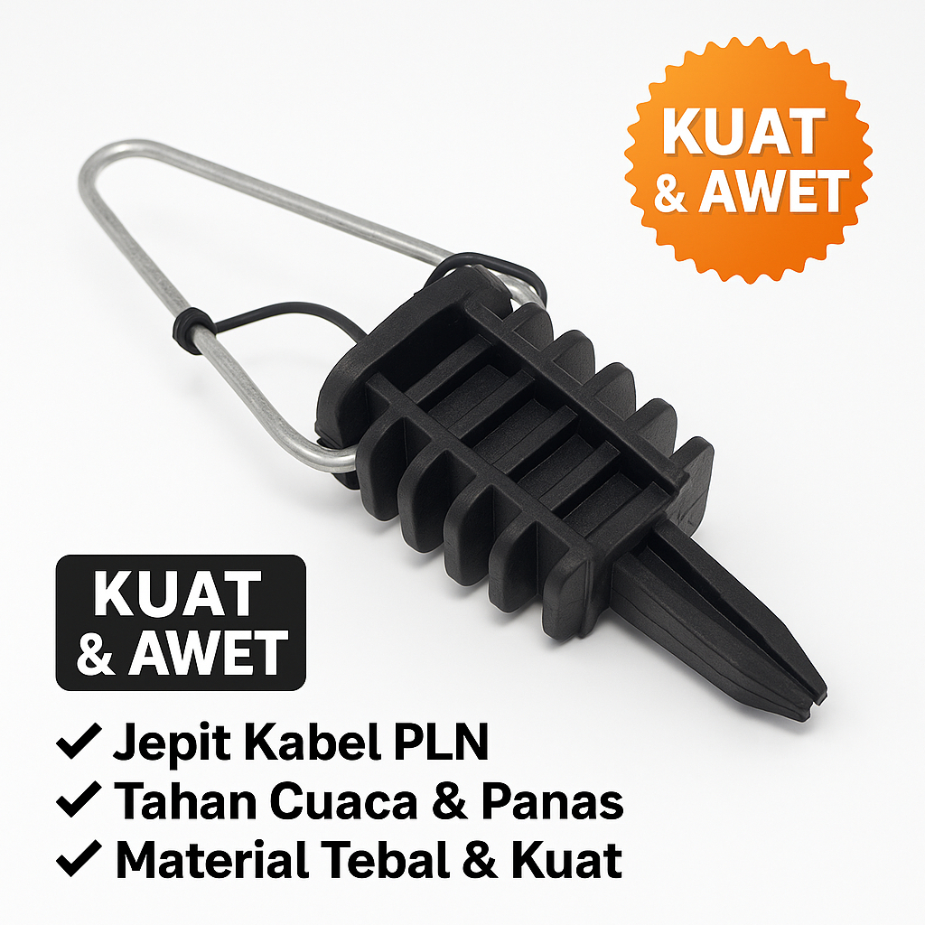 KLEM TARIKAN KABEL PLN WEDGE CLAMP TARIK TWIST DOP KABEL LISTRIK TIANG KUAT