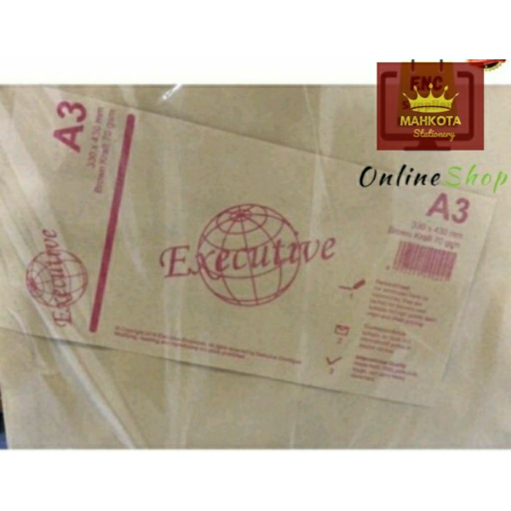 

Amplop Coklat Eksekutif A3/Coklat 33 x 43