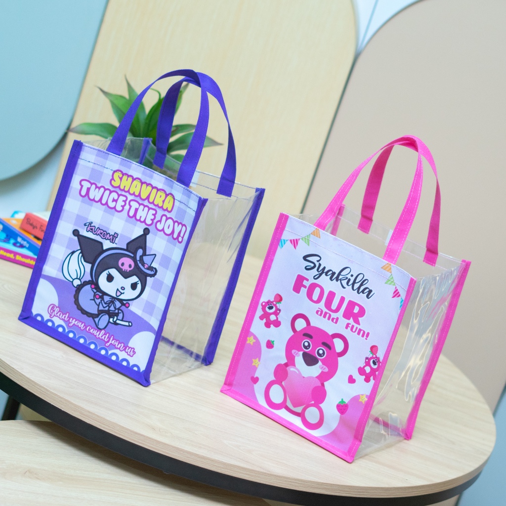 CUSTOM NAMA ANAK / TAS MIKA JINJING / TAS ULTAH TERLARIS / TAS ULTAH MURAH