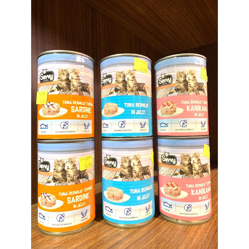 Savvy Kaleng 400gr All Variant Cat Savvy Wet Food 400 Gram