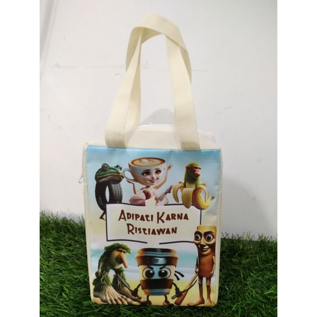 

[ 15x10x20 ] ballerina capucina custom/souvenir/giftbag/goodiebag/brainroot/tas resleting/hampers