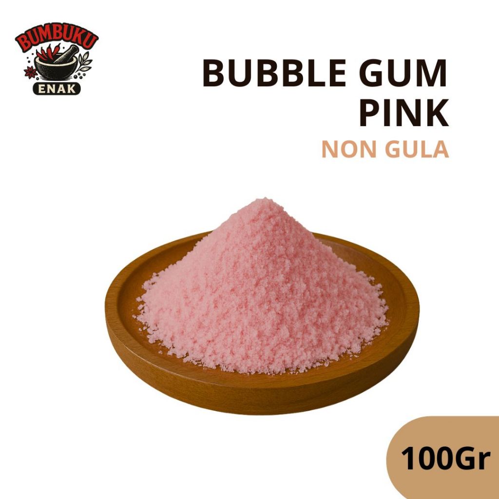 

Bumbu Tabur Bubble Gum Pink 100gr Pure Essence | Rasa Manis Ceria untuk Dessert, Camilan & Minuman