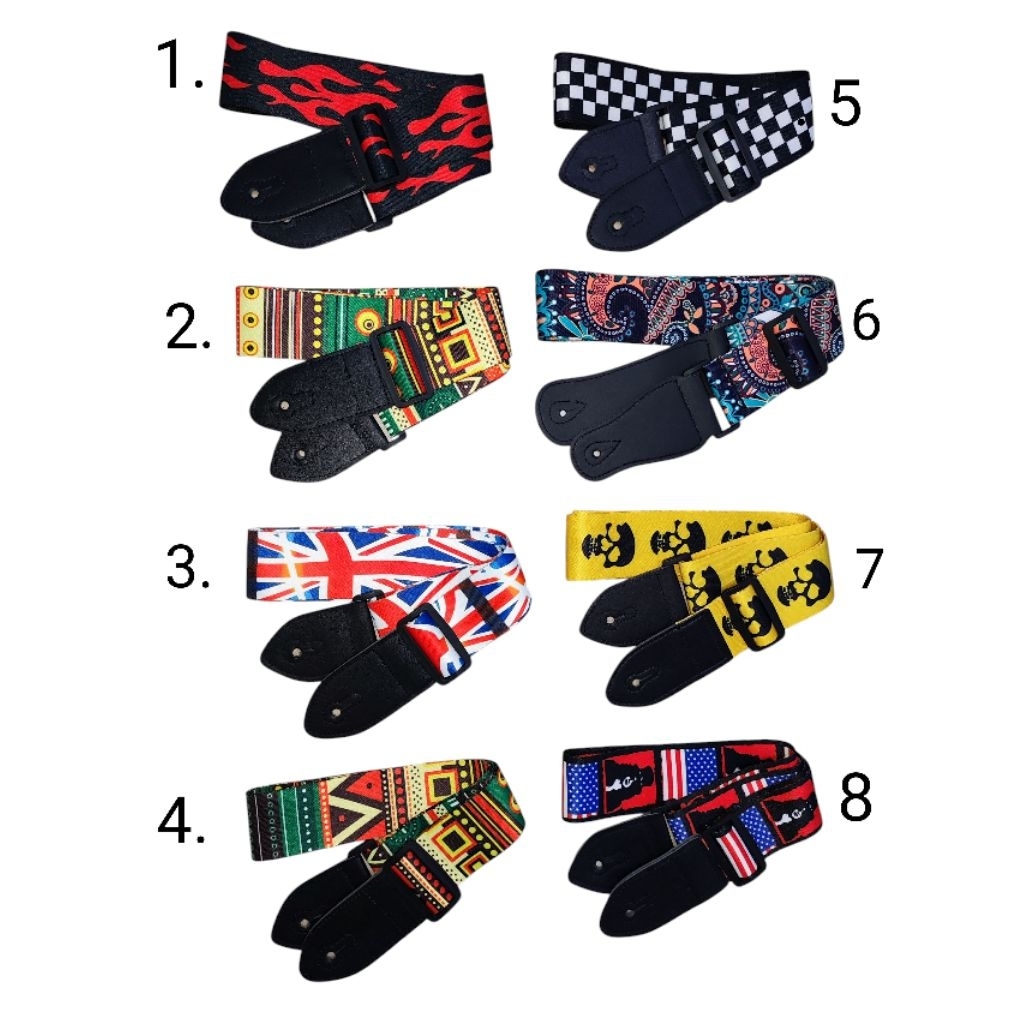 STRAP GITAR IMPORT / STRAP GITAR KULIT TEBAL