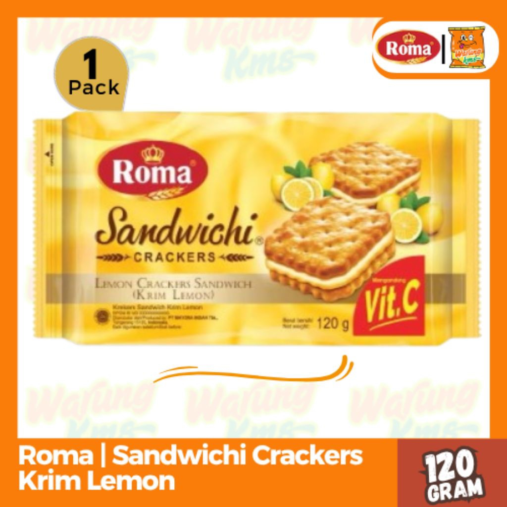 

Biskuit Roma Sandwichi Crackers Krim Lemon @120g Enak