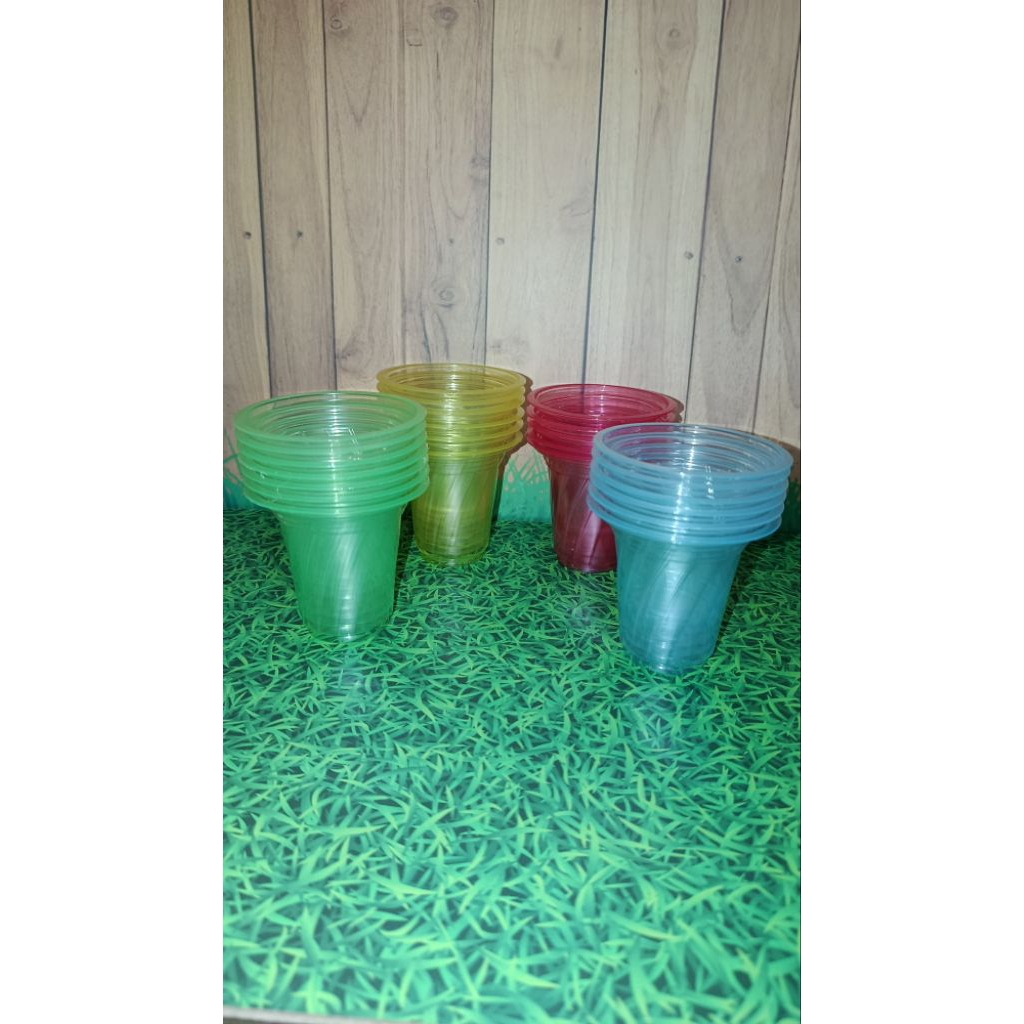 Cup ulir 120ml isi 50 pcs warna-warni Gelas Ulir Es Krim Gelas Jasuke Cup Jasuke