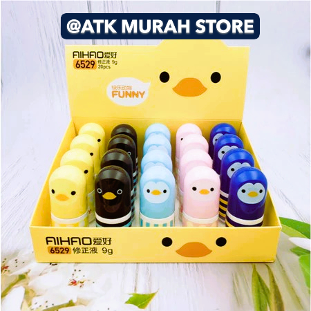 

[ATMS] Tipe Ex Cair Karakter Tip X Korea. Correction Pen Duck Correction Pen.