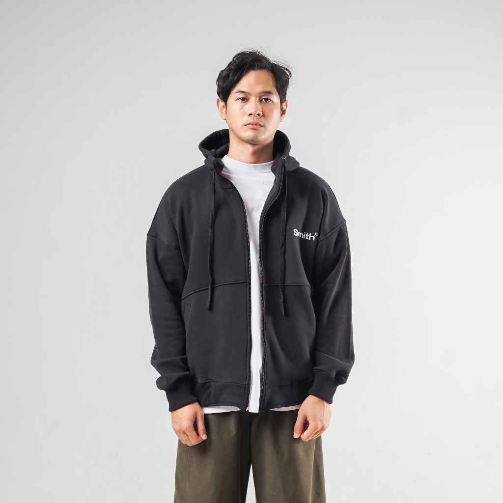 Original House Of Smith Sweater Hoodie Oversize Pria - Griff Oversized Hoodie Black