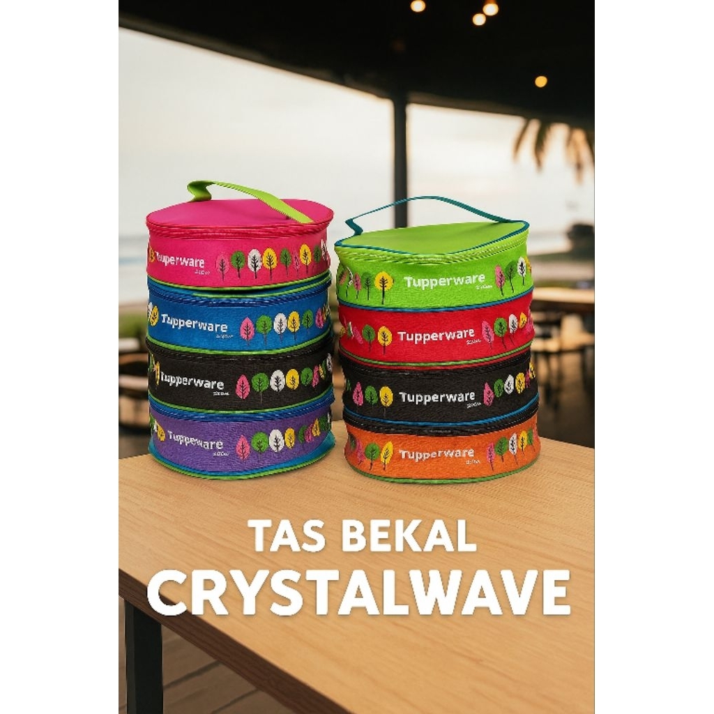 Tas bekal Tupperware Crystalwave Tas CWL tas bekal bulat