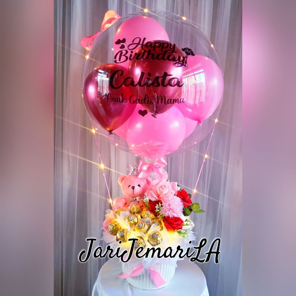 BISA KIRIM HARI INI - Hadiah Ulang Tahun Medan dengan Coklat Ferrero Rocher dan dan lampu led