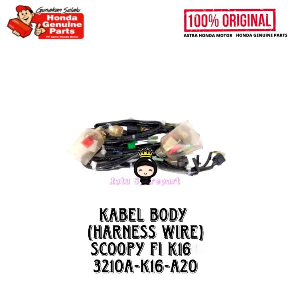 Kabel Body Scoopy FI K16 Original - 3210AK16A20 - KABEL BODY SCOOPY FI - KABEL BODY HONDA SCOOPY FI 