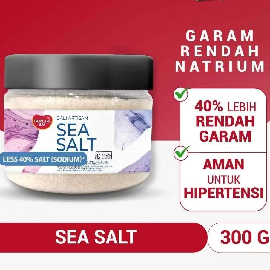 

Tropicana Slim Sea Salt Bali Artisan 300gr - Garam Bali Rendah Natrium