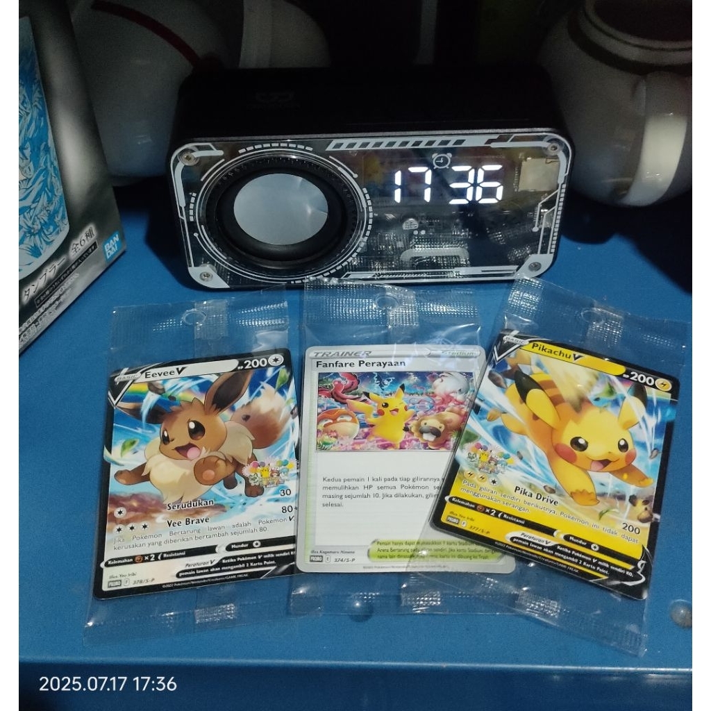 Pikachu Eevee Fanfare Perayaan Jakarta Promo Set Sealed PokemonTCG Indonesia