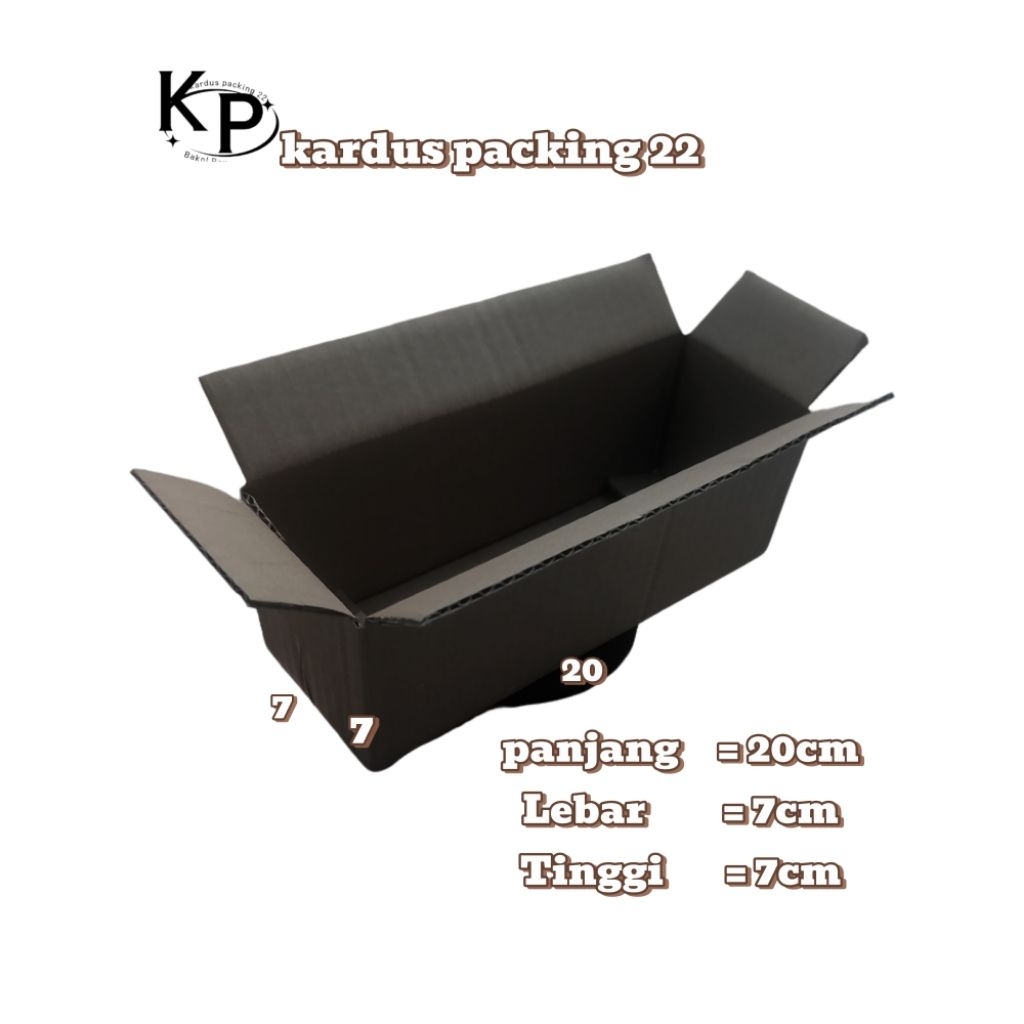 

Kardus Packing 20×7×7cm Warna Coklat Bahan B-Flut Tebal 3mm