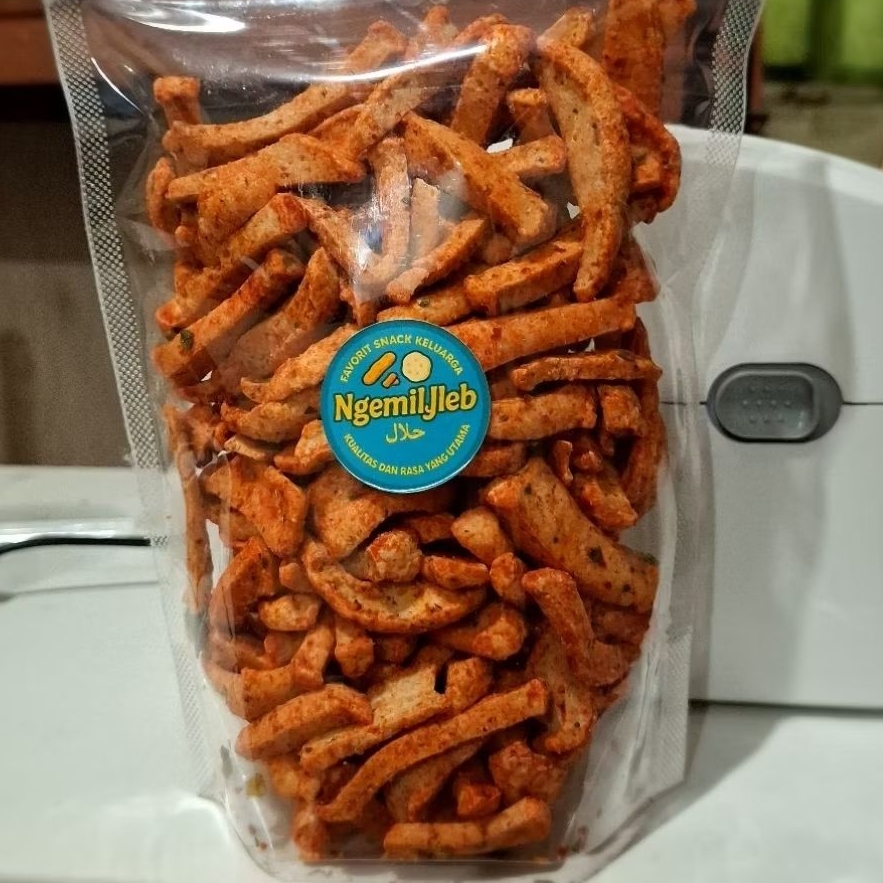 

500 gram Basreng stik premium pedas gurih daun jeruk