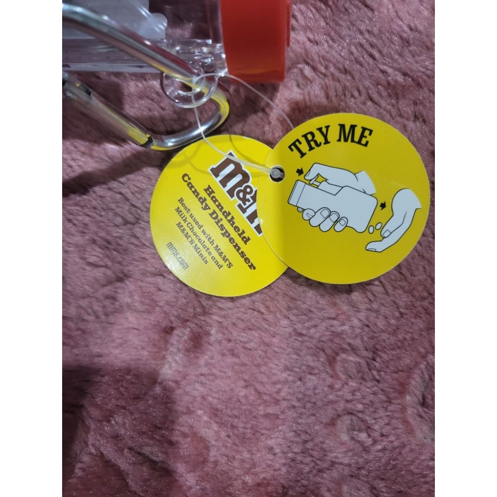 

m&m's handheld candy container