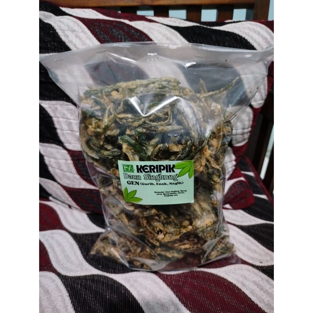 

Keripik Daun Singkong Keripik Belut Cemilan Murah Sehat Enak Gurih Renyah 500gr