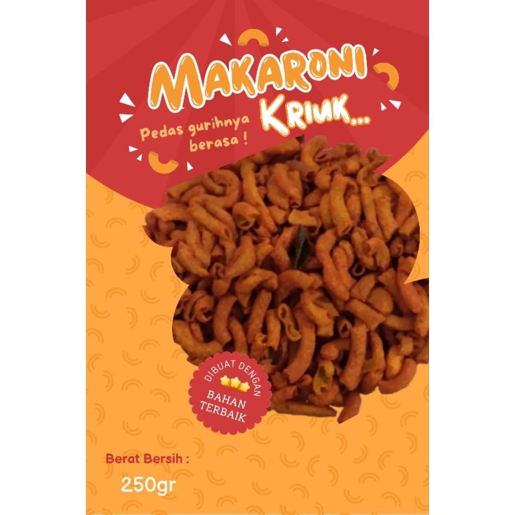 

MAKARONI KRISPI PEDAS 250g - CEMILAN GURIH & NAGIH!