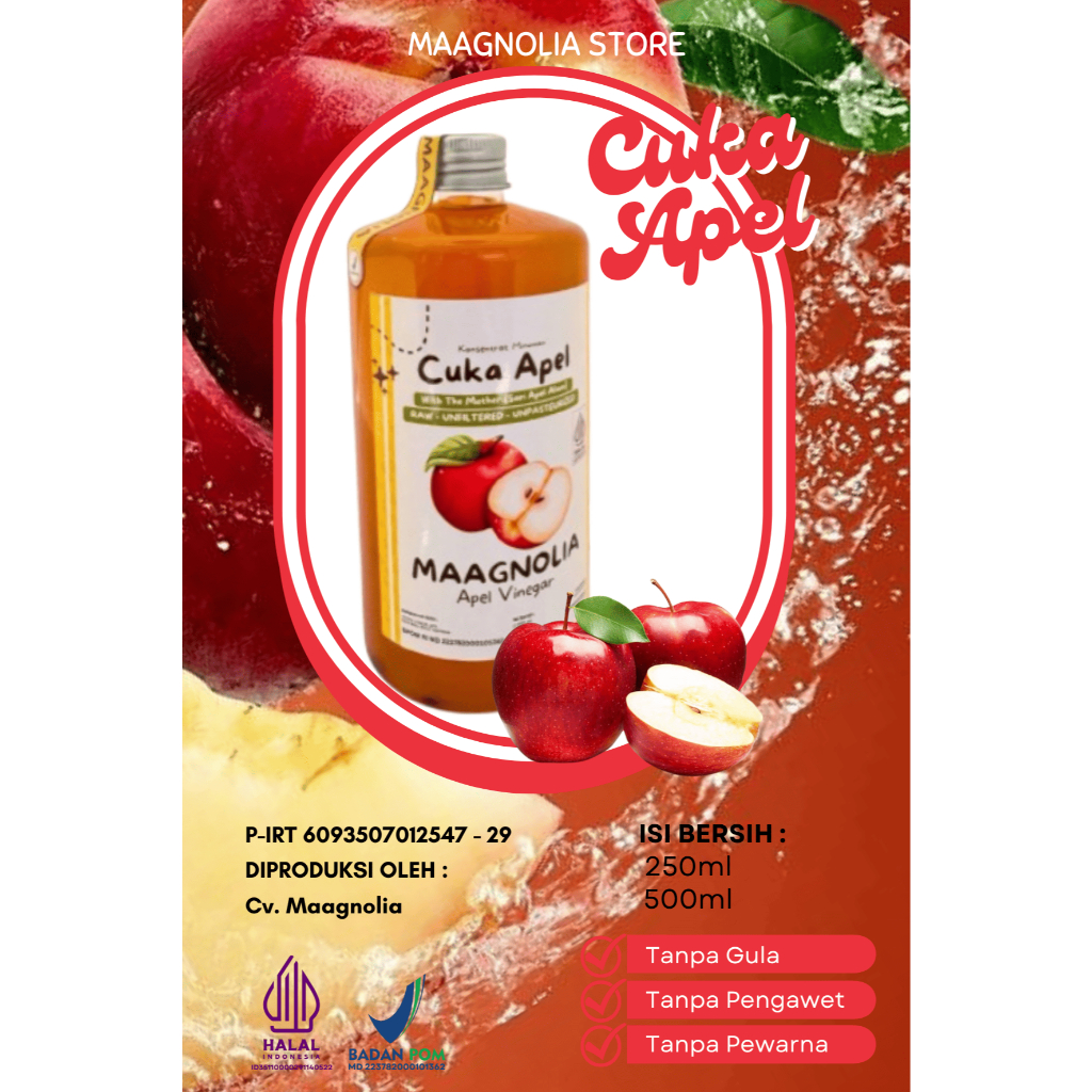 

Cuka Apel - Maagnolia - Cuka Apel Original 100% - cuka apel original - cuka apel magnolia