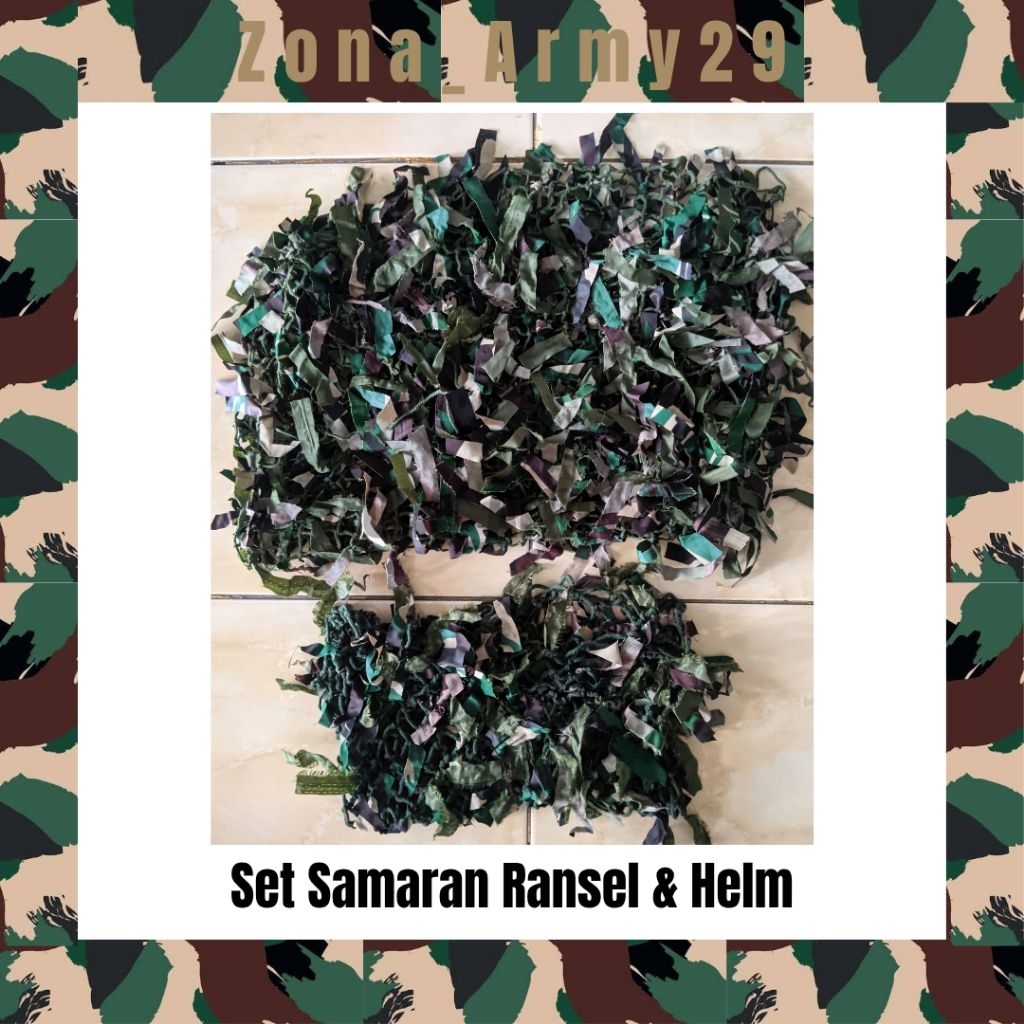 Samaran Ransel & Helm TNI AD | Samaran Ransel | Samaran Helm | Set Samaran TNI AD