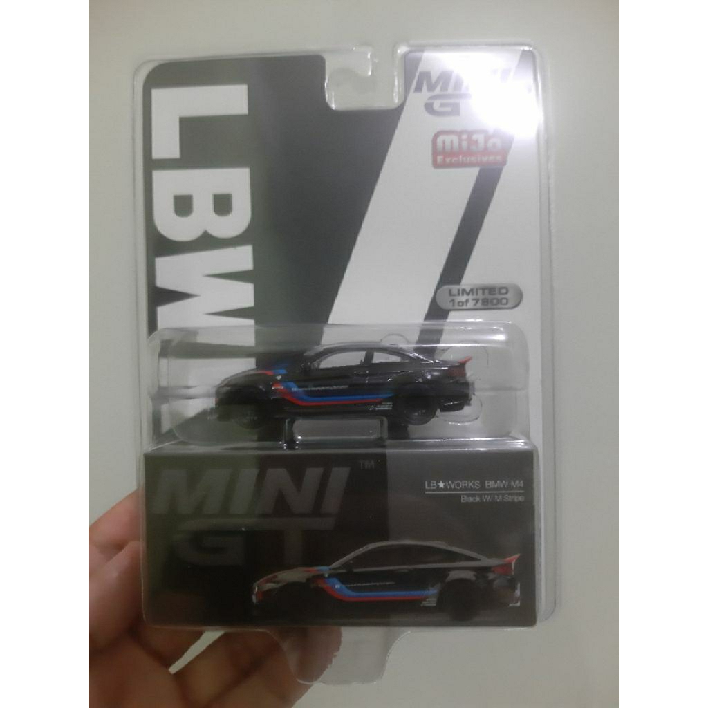 MINI GT  LB★WORKS BMW M4 Black With M Stripe MIJO