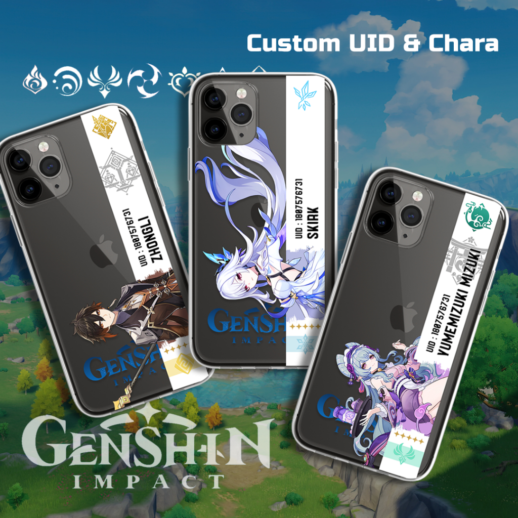 [GENSHIN IMPACT WRISTBAND CUSTOM] Skirk Zhongli Raiden Shogun Premium Case Collection Semua Tipe HP 