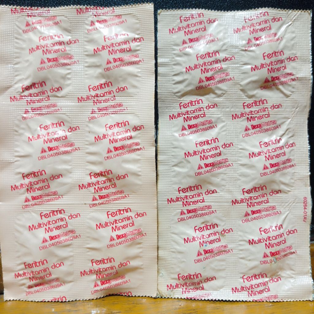Feritrin 6 tablet | multivitamin dan mineral | suplemen kesehatan