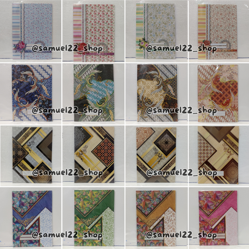

Sampul Buku Boxy / Big Boss / B5 / Besar SIMPATY Batik / Ornament / Pattern Isi 20 Lembar