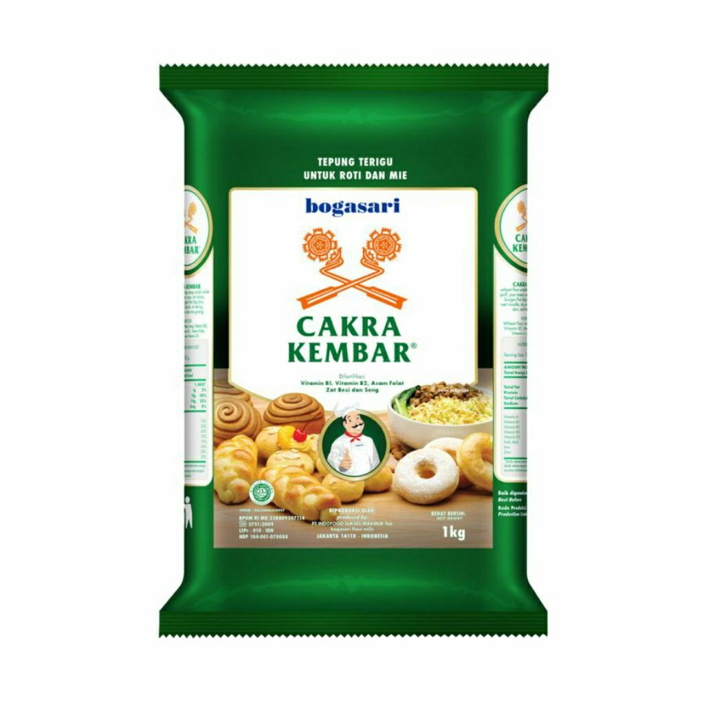 

tepung terigu Cakra kembar 1kg by pasar Tasik online