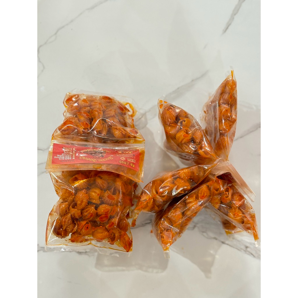 

makaroni keong isi 5pcs | pedas | gurih | cemilan | murah | enak