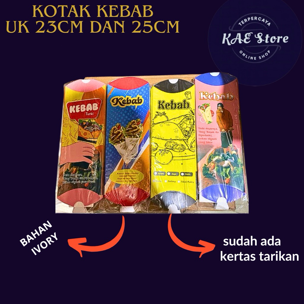 

Kotak Kebab/Kertas bungkus Kebab isi 20pcs