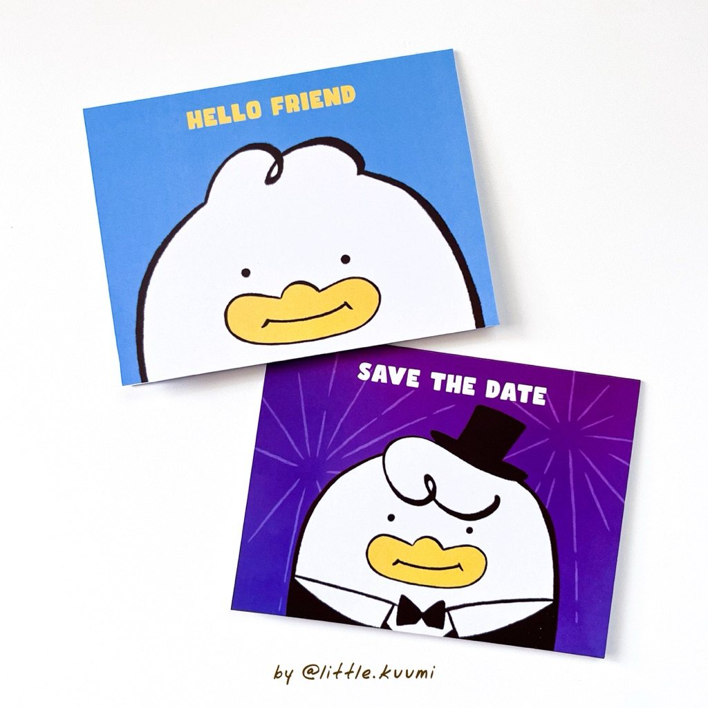 

[KPOP DEMON HUNTERS] Jinu Rumi Duck Notecard / Postcard A6 | Hello Friend | Save The Date — unofficial fanmerch by little.kuumi