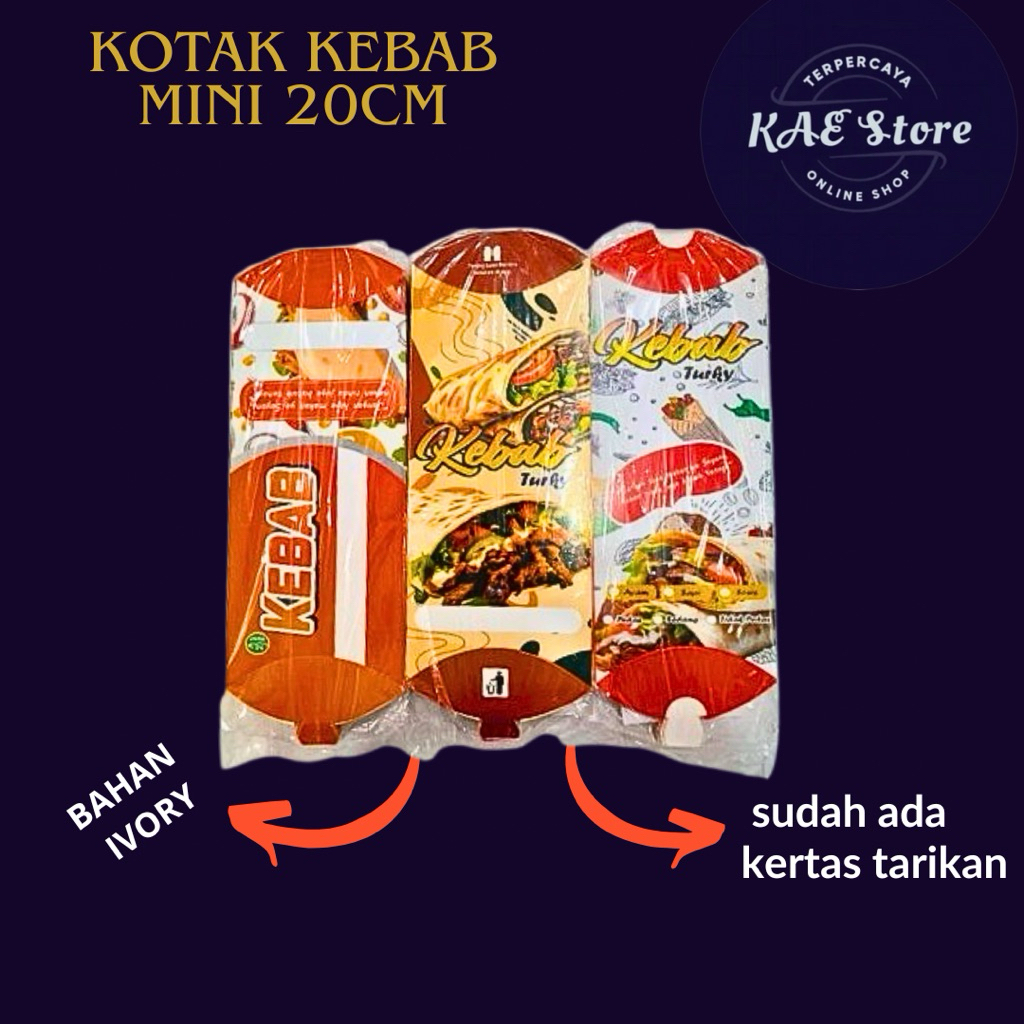 

Kotak Kebab mini isi 20/pack