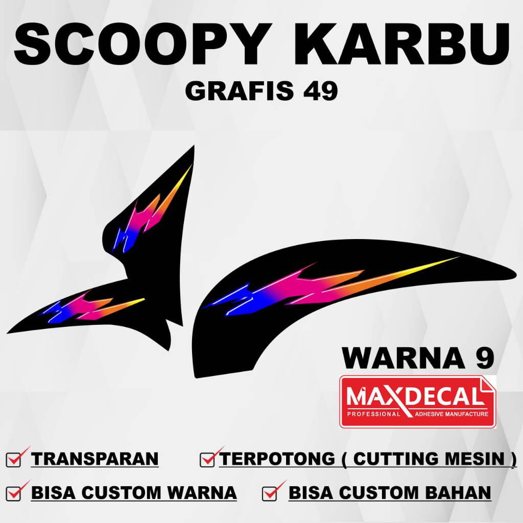 Stiker Scoopy Karbu / Striping Scoopy Karbu / Sticker Striping Decal Transparan Scoopy Karbu Grafis 