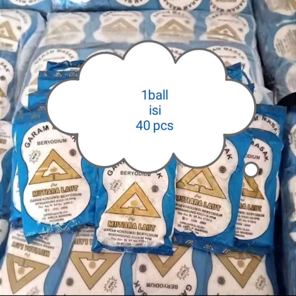 

1 ball 40pcs Garam masak Beryodium 100 gram