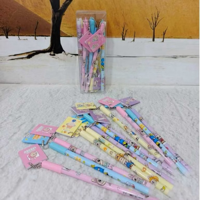 

Pen Gel Karakter Kuromi Labubu Motif Buku Gantuung Mini