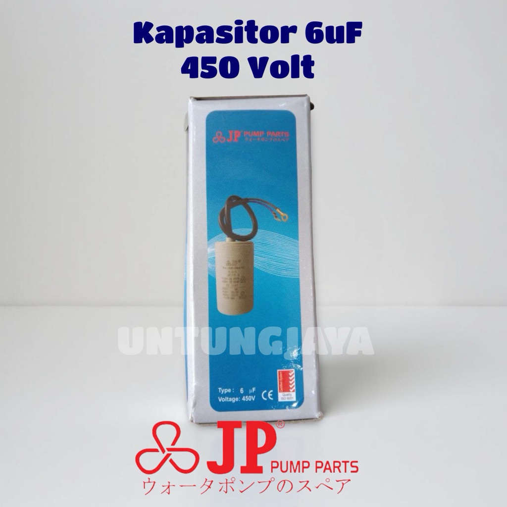 KAPASITOR BULAT KABEL JP 6 uf 6UF 450VOLT // KAPASITOR KABEL POMPA AIR JP 6 MIKRO // CAPACITOR JP 6 