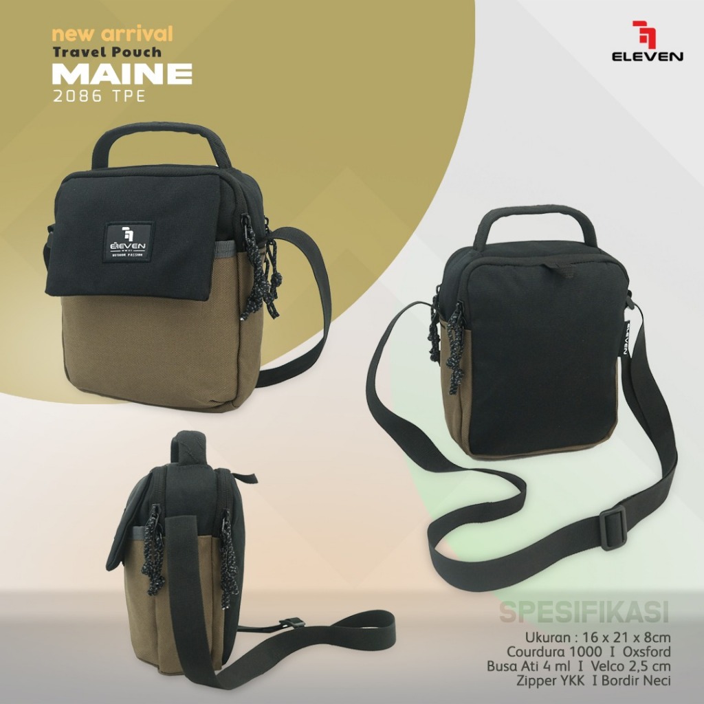 ELEVEN - Maine Tas Selempang Pria Wanita Eleven Travelpouch simpel dan minimalis