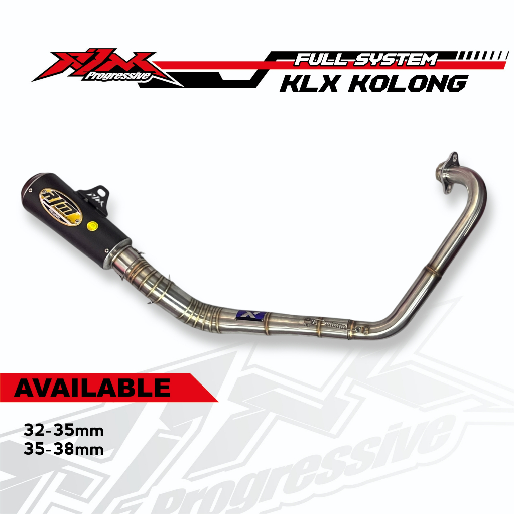 knalpot full system pnp klx kolong inlet 50mm 51mm  original rjm muffler