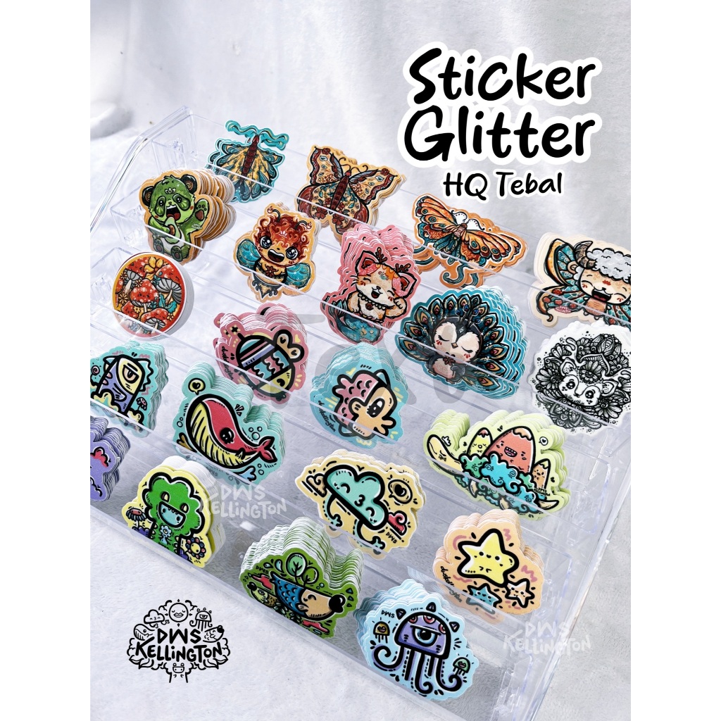 

Cute Sticker Lucu Doodle Art Glitter Premium Original Character Eksklusif DWSkellington Produk Brand Lokal