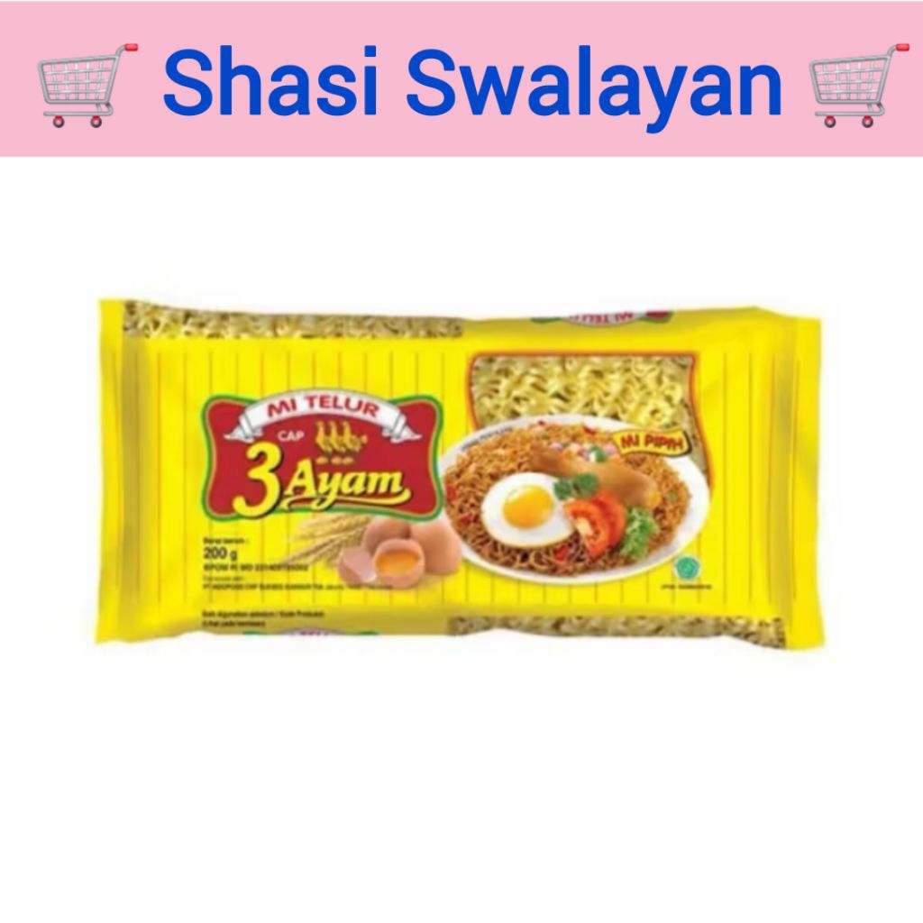 

Mi Telur Cap 3 Ayam 200 Gram