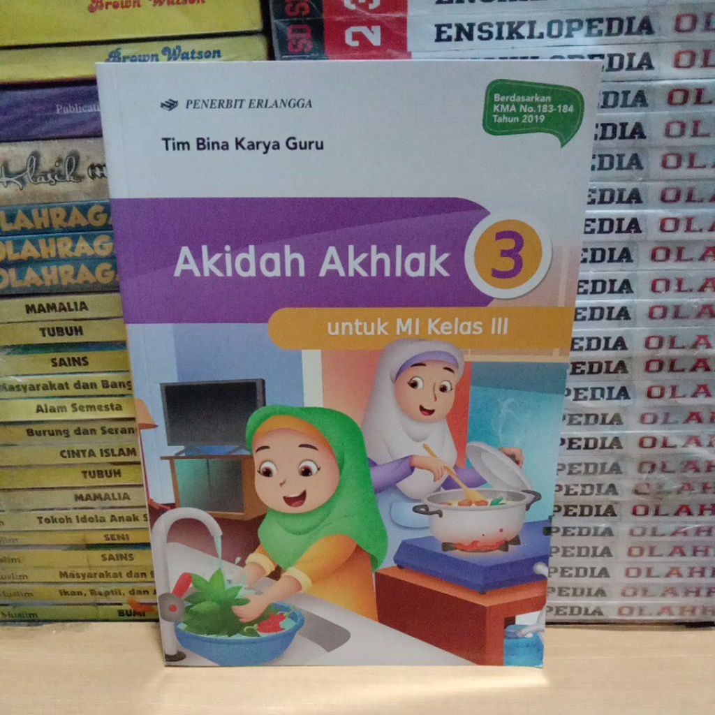Buku Original AKIDAH AKHLAK MI SD Kelas 3 Berdasarkan KMA Tahun 2019 Erlangga