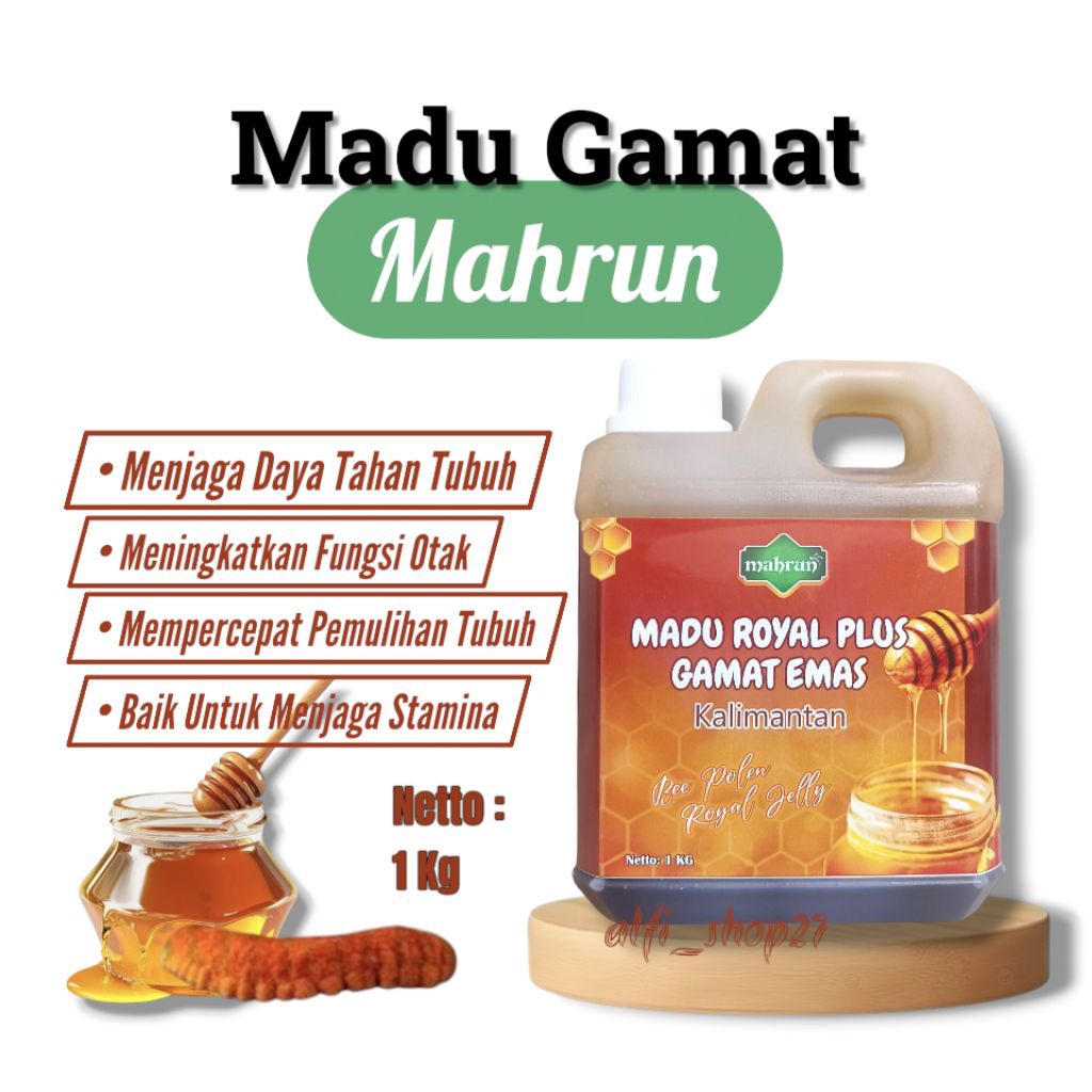 

Madu Royal Plus Gamat Emas Premium Mahrun 1kg | madu royal jelly plus gamat gold
