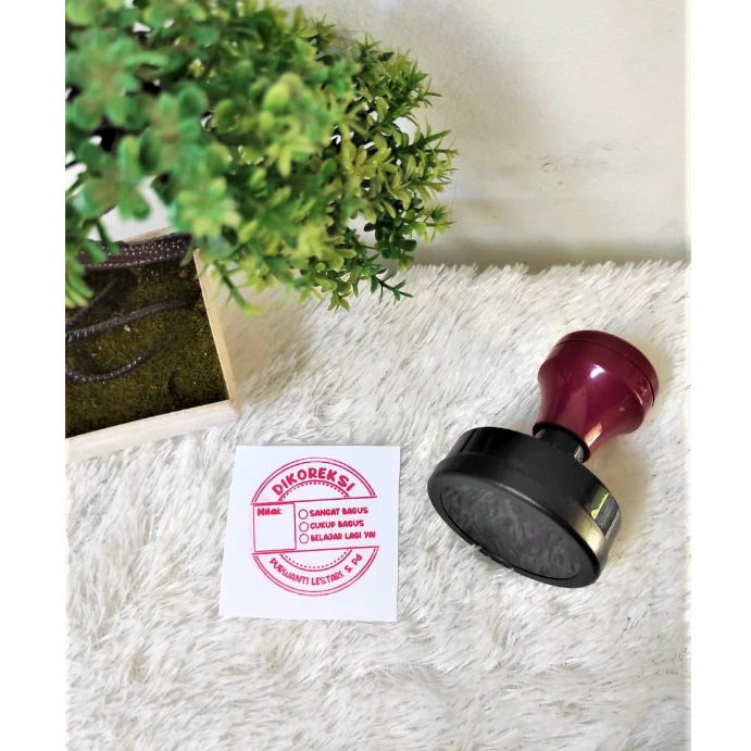 

Stempel Penilaian Logo Costum Desain Bebas Bisa Isi Ulang Tinta Cap Kilat 1 hari jadi