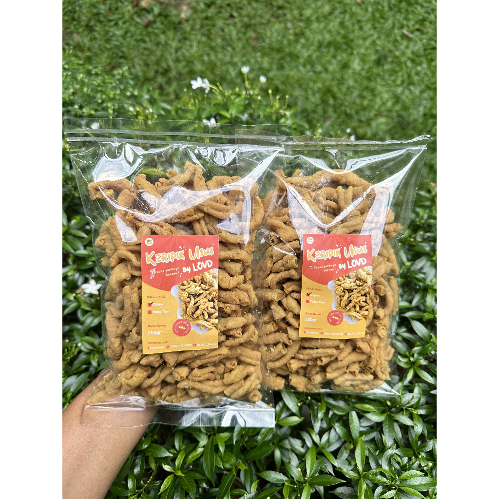 

Keripik Usus by LOVD Renyah dan Gurih Rasa Original Berat Bersih 250gr