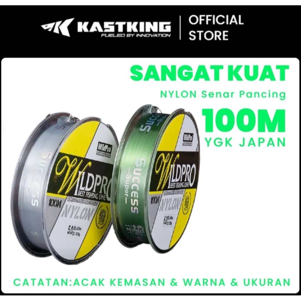 WildPro nylon 100m senar pancing best super fishing line high quality