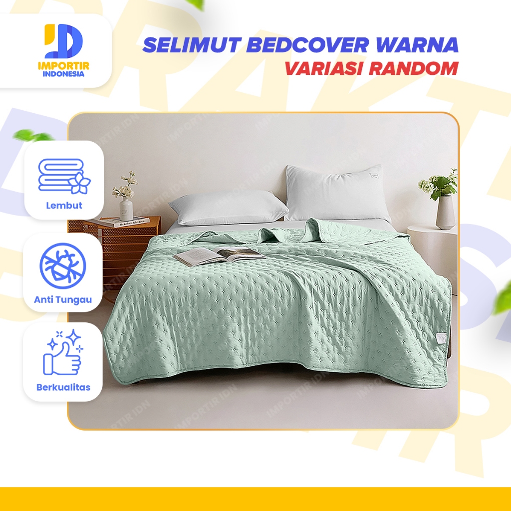 IMPORTIR - Selimut Polos Jepang Halus Lembut Bahan Microtex + Dacron Blanket Selimut Lembut Halus