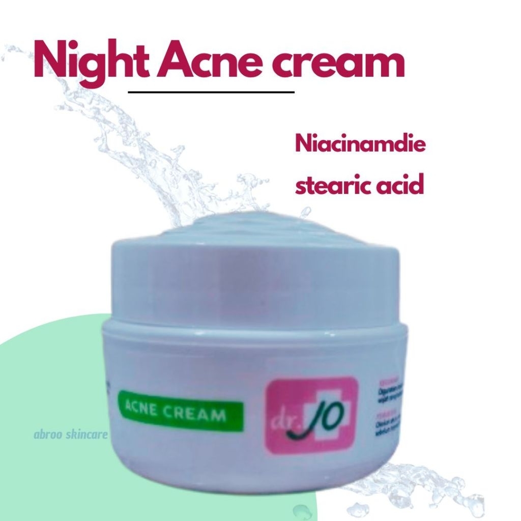 NIGHT CREAM ACNE dr JO mencerahkan kulit berjerawat