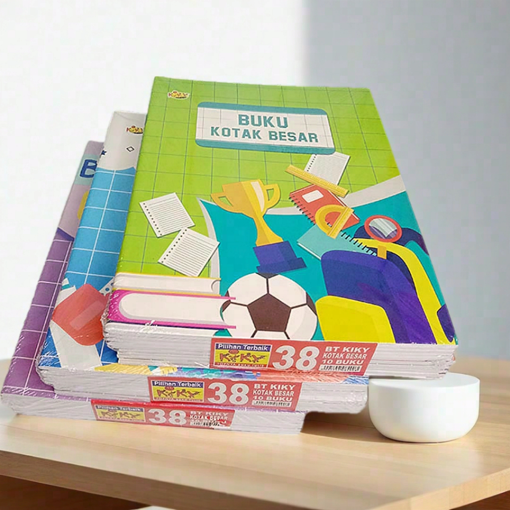 

[ 10 PCS ] Buku Tulis Kotak BESAR merk Kiky / Buku Tulis Anak PAUD / TK ukuran 14mm