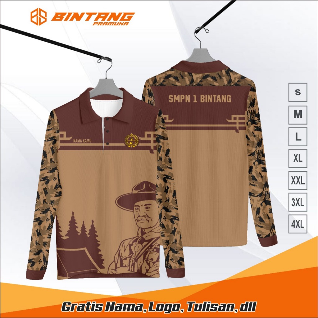 Jersey Pramuka printing kaos pramuka baju pramuka PDL Pembina (bisa satuan)