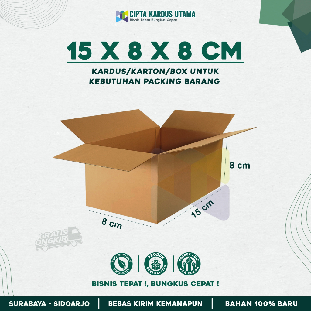 

Kardus packing 15x8x8 cm | Karton Packing | Box Packing